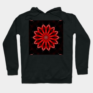 Ominous Red Kaleidoscope pattern (Seamless) 17 Hoodie